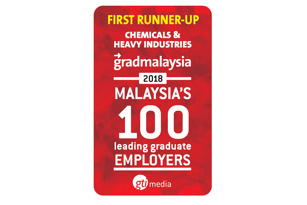 M100 Leading Graduate Employer Award 2018 – 1st Runner-Up in Chemicals and Heavy Industries